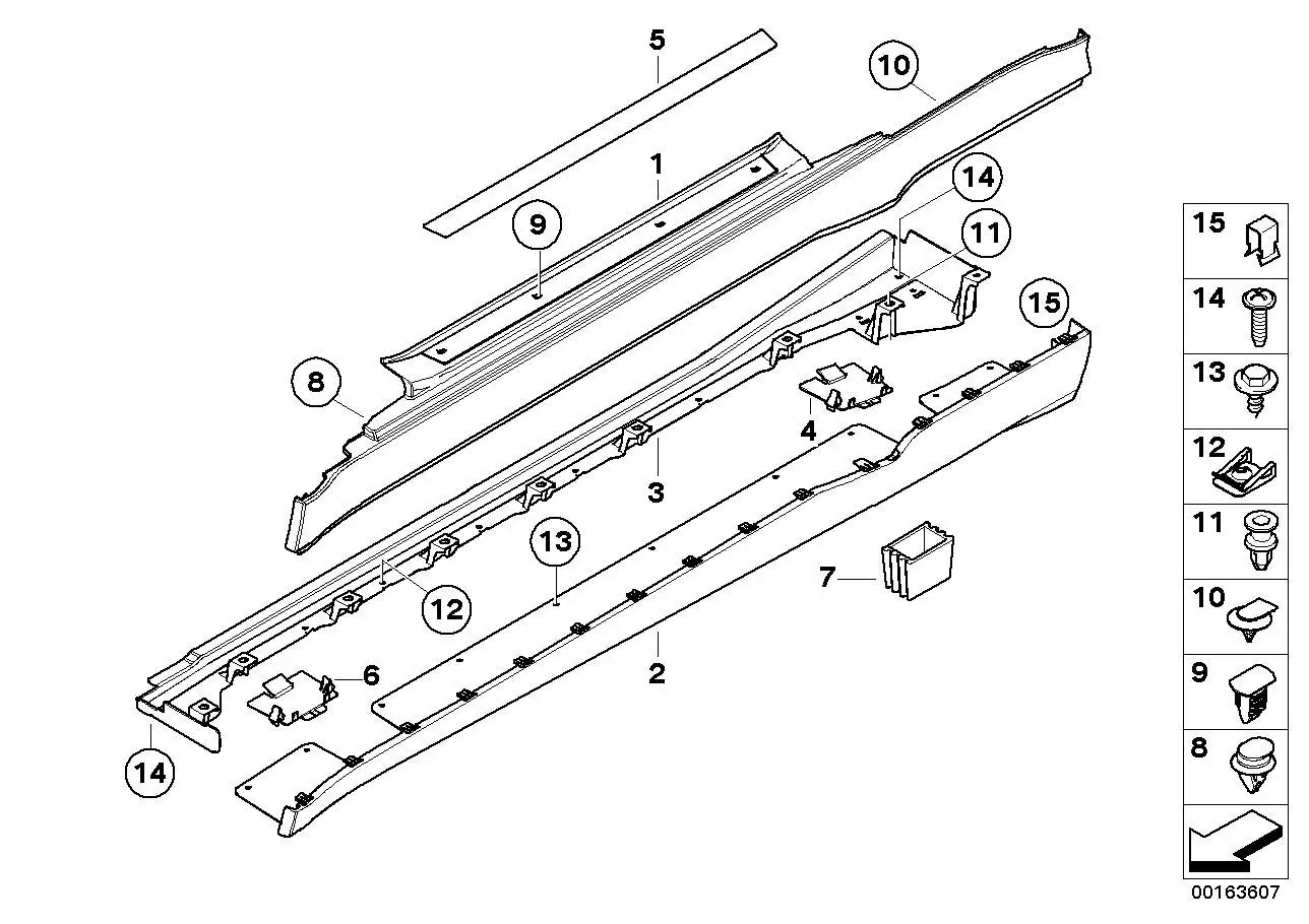 BMW Abdeckung Wagenheberaufnahme hinten re. 51777186272 - Bildpos