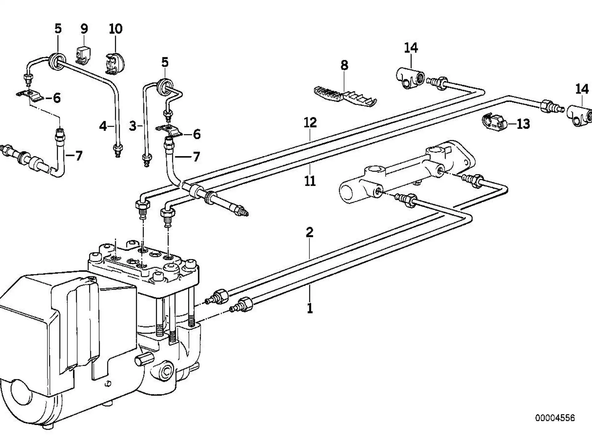 BMW Rohrleitung E12 E21 E23 E24 E32 E34 E36 E38 E60 E61 34326755585