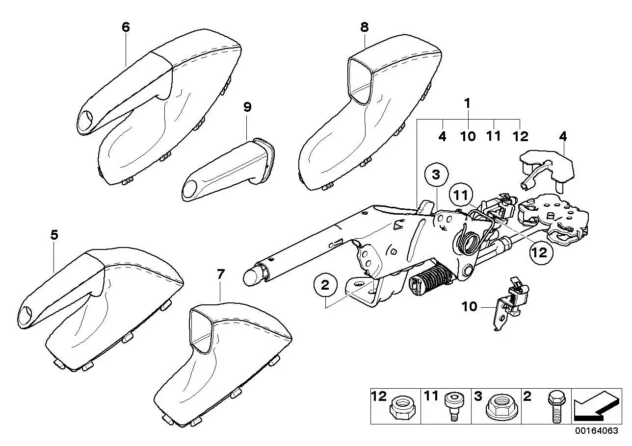 BMW Handbremshebelabdeckung E83 34423424441 - X3 E83