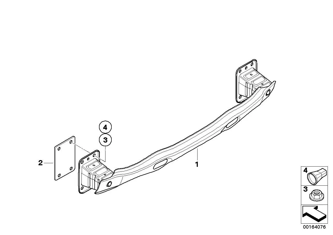 BMW Träger Stossfänger hinten E70 E71 E72 51127158449 - X5 E70, X