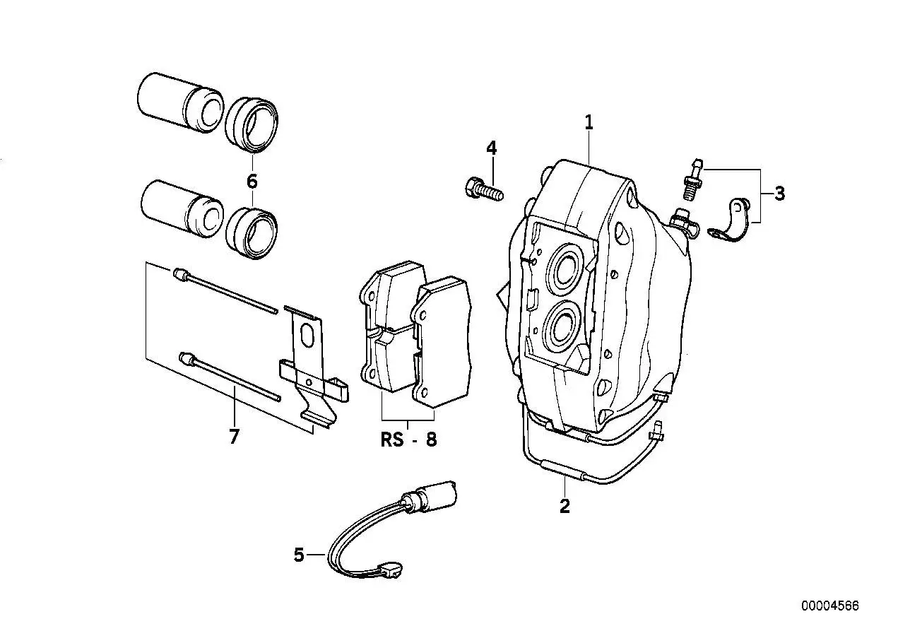 BMW Bremssattelgehäuse links E31 34111161177 - 8er E31 Coupe /