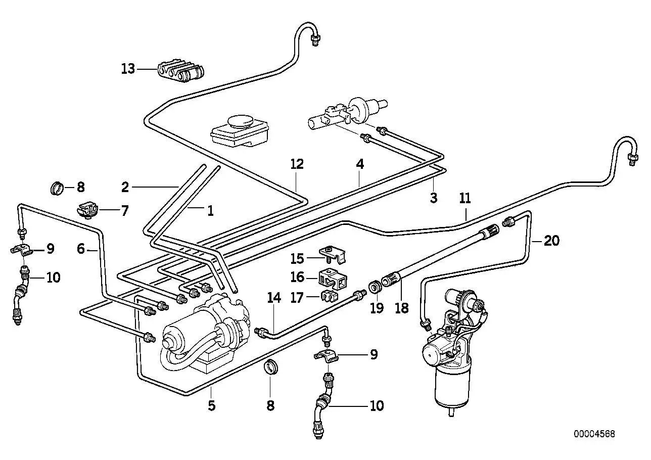 BMW Halter Bremsleitung E12 E23 E24 E36 E60 E61 E63 E64 E81 E82 E