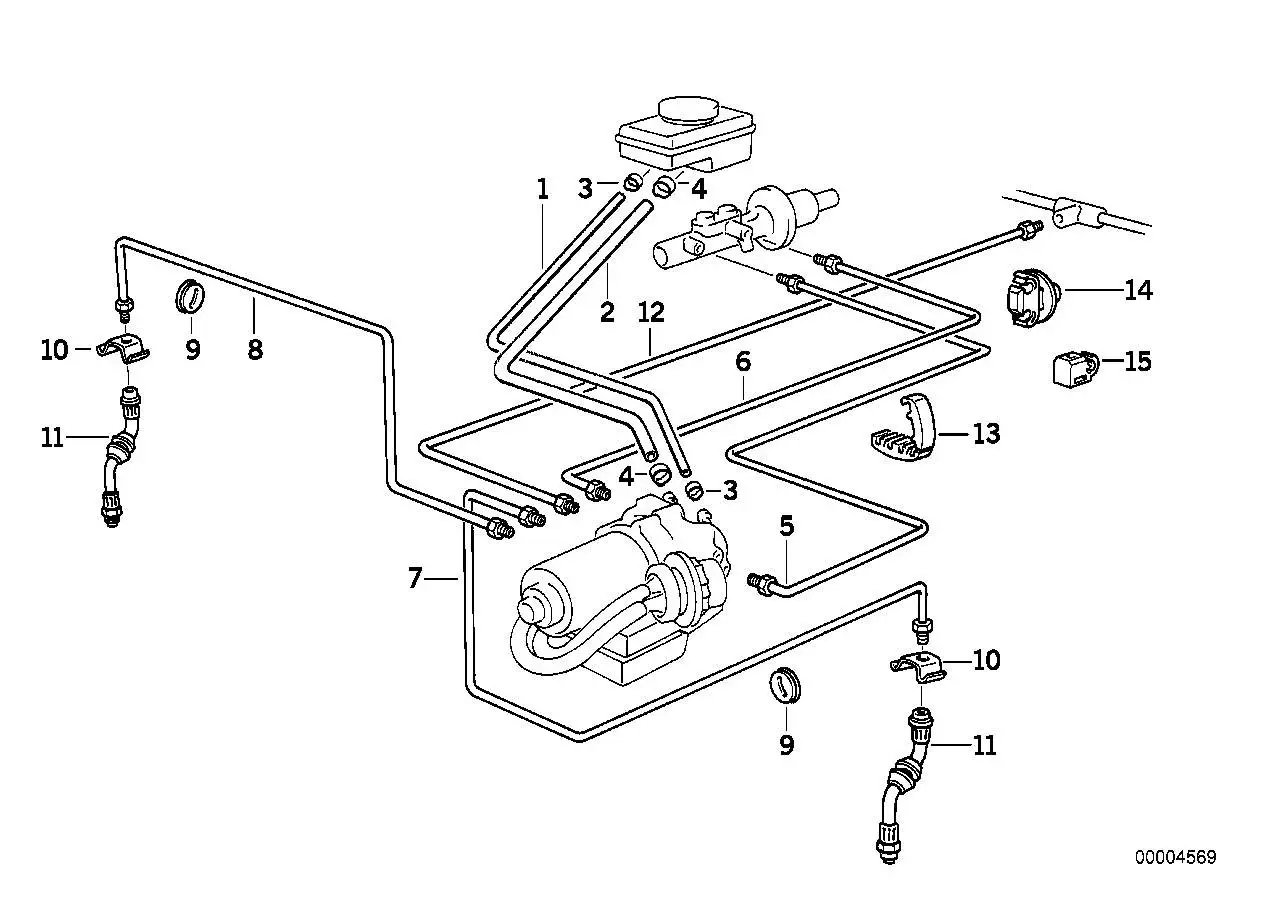 BMW Abstandshalter 4-fach E23 E24 E28 E30 E31 E32 E34 E36 E39 E46