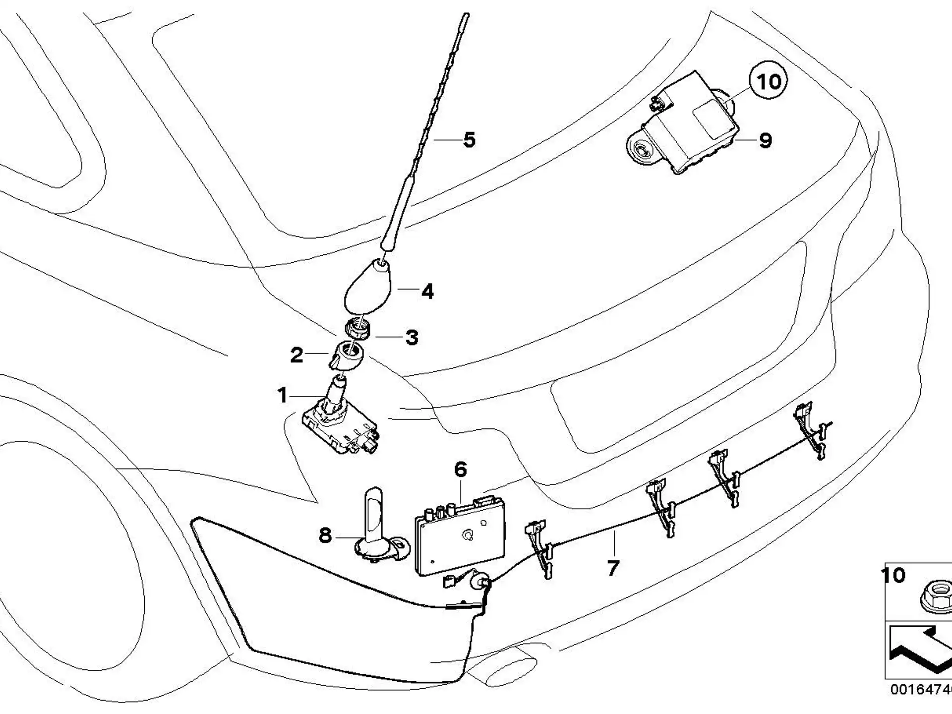 BMW Antennenfuss E88 65209127371