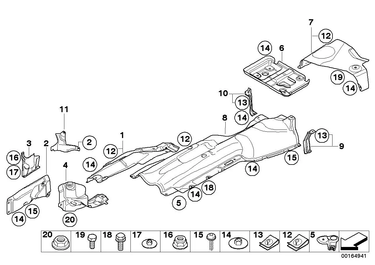 BMW Wärmeisolierung Hinterachsgetriebe E81 E82 E84 E87 E88 E90 E9
