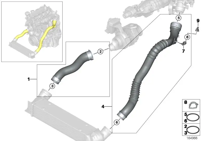 BMW Ladeluftleitung E82 E84 E88 E90 E91 E92 E93 11617797483 - 1er