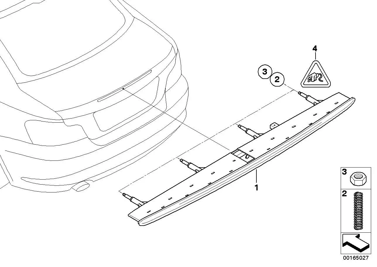 BMW Druckfeder dritte Bremsleuchte E46 E82 E88 63256900698