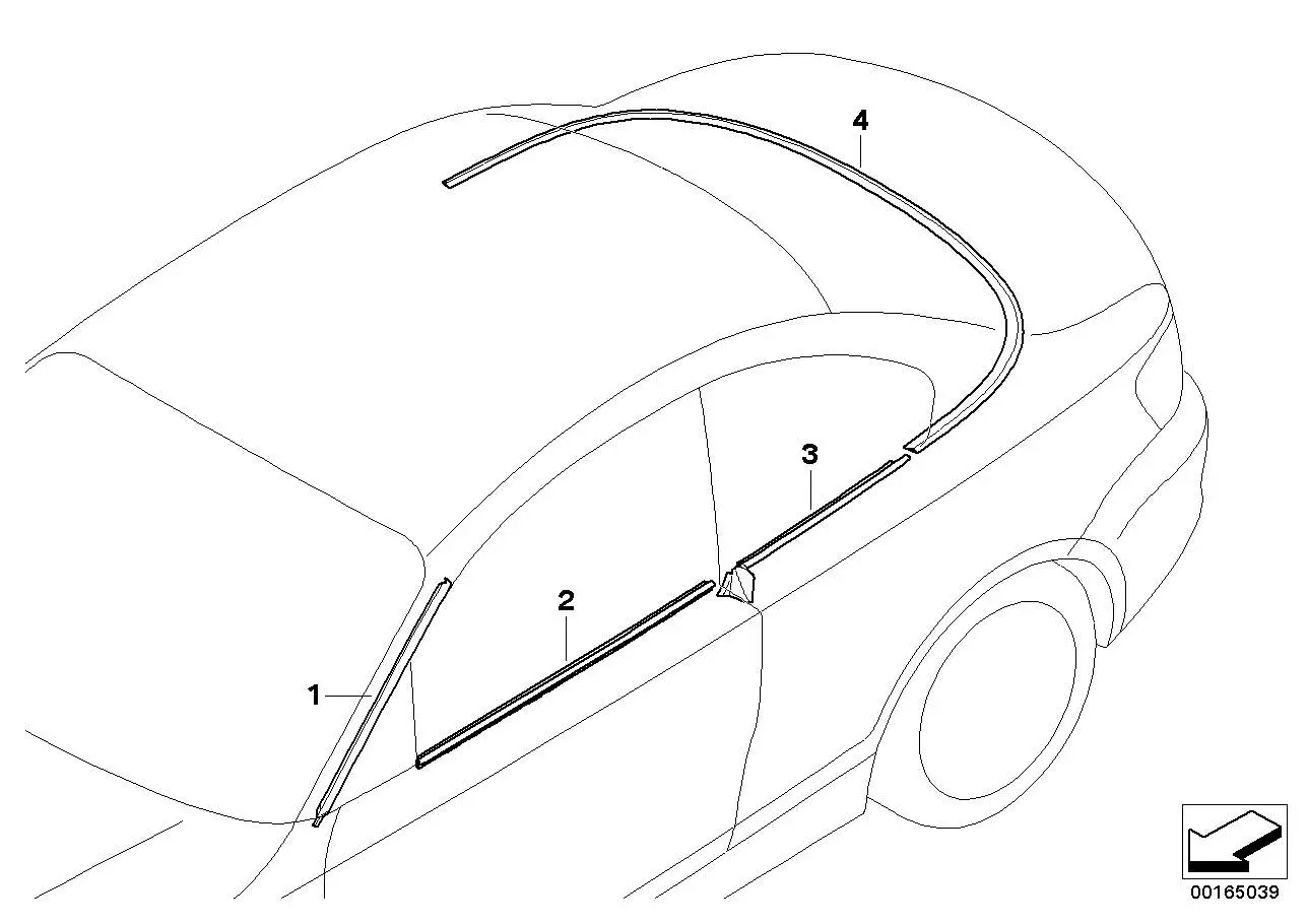 BMW Leiste A-Säule links E88 51767164995