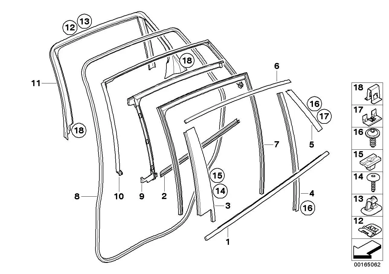 BMW Klammer E70 E71 E72 F15 F16 F85 F86 07149181260 - Bildpositio