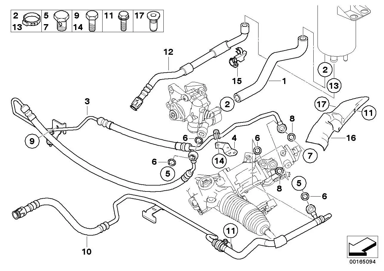 BMW Saugleitung Aktivlenkung 32416767426 - Bildposition 01
