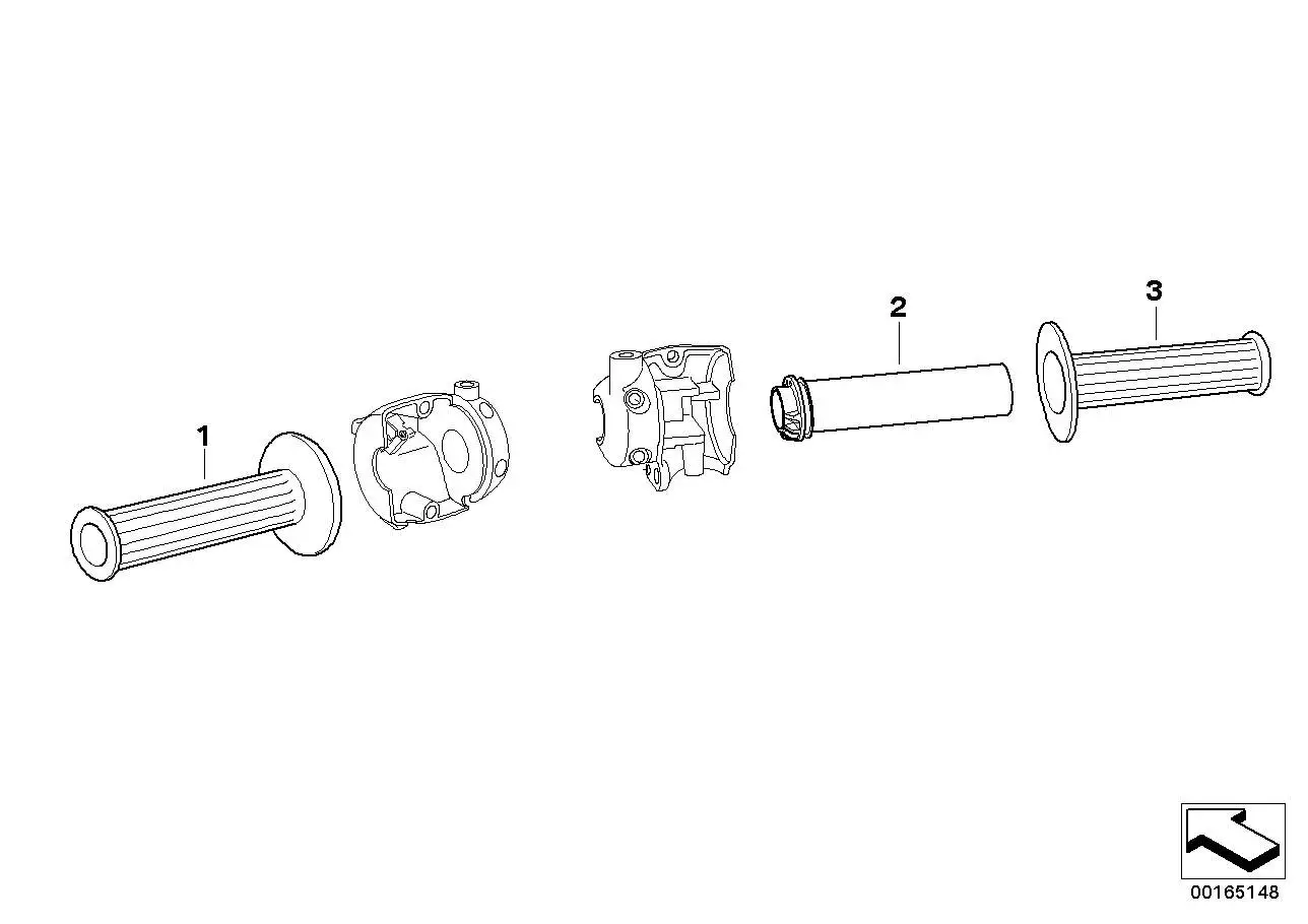 BMW Griff rechts geschlossen R13 32727658870 - Bildposition 03