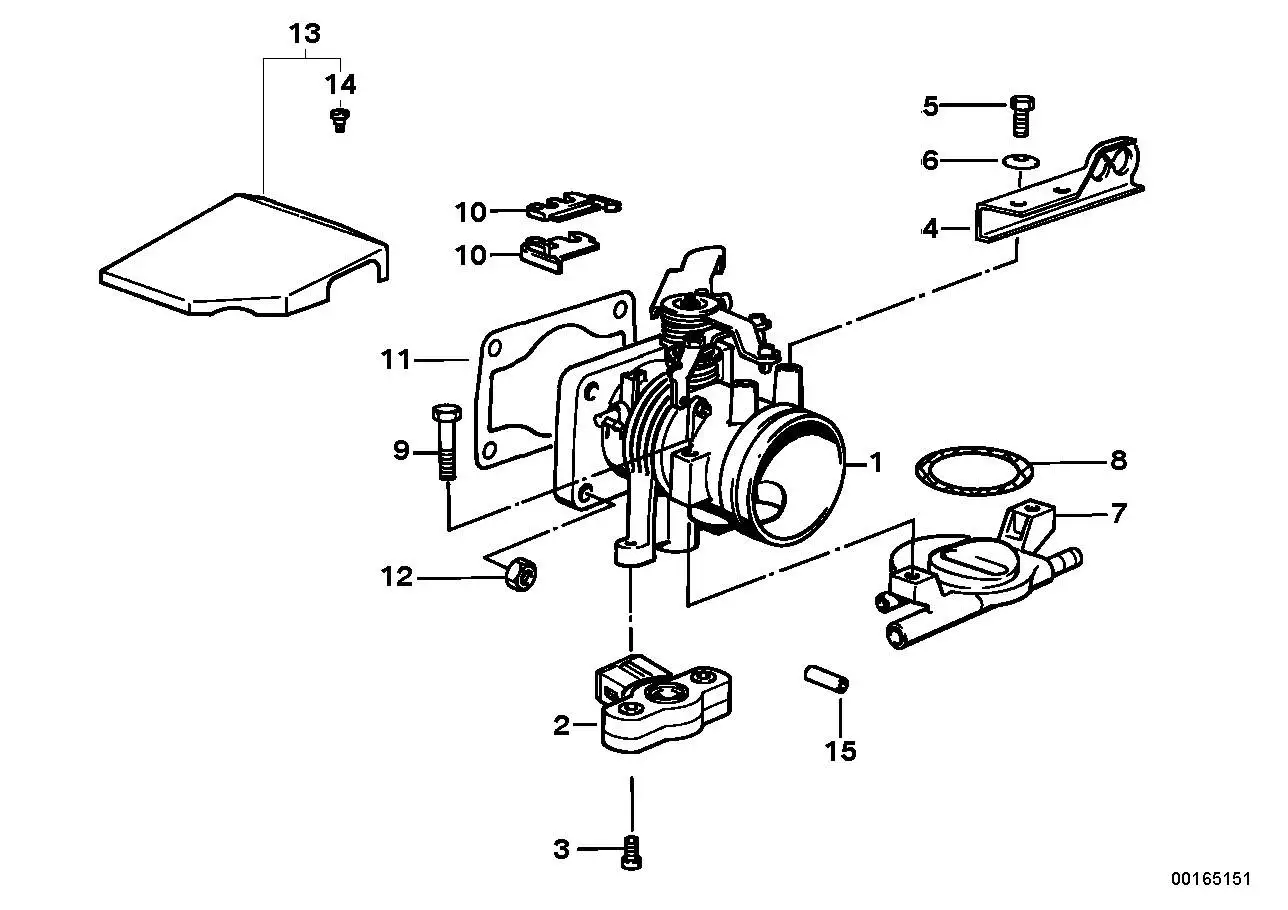 BMW Abdeckung E34 E36 13541734320 - Z3 E36, 5er E34