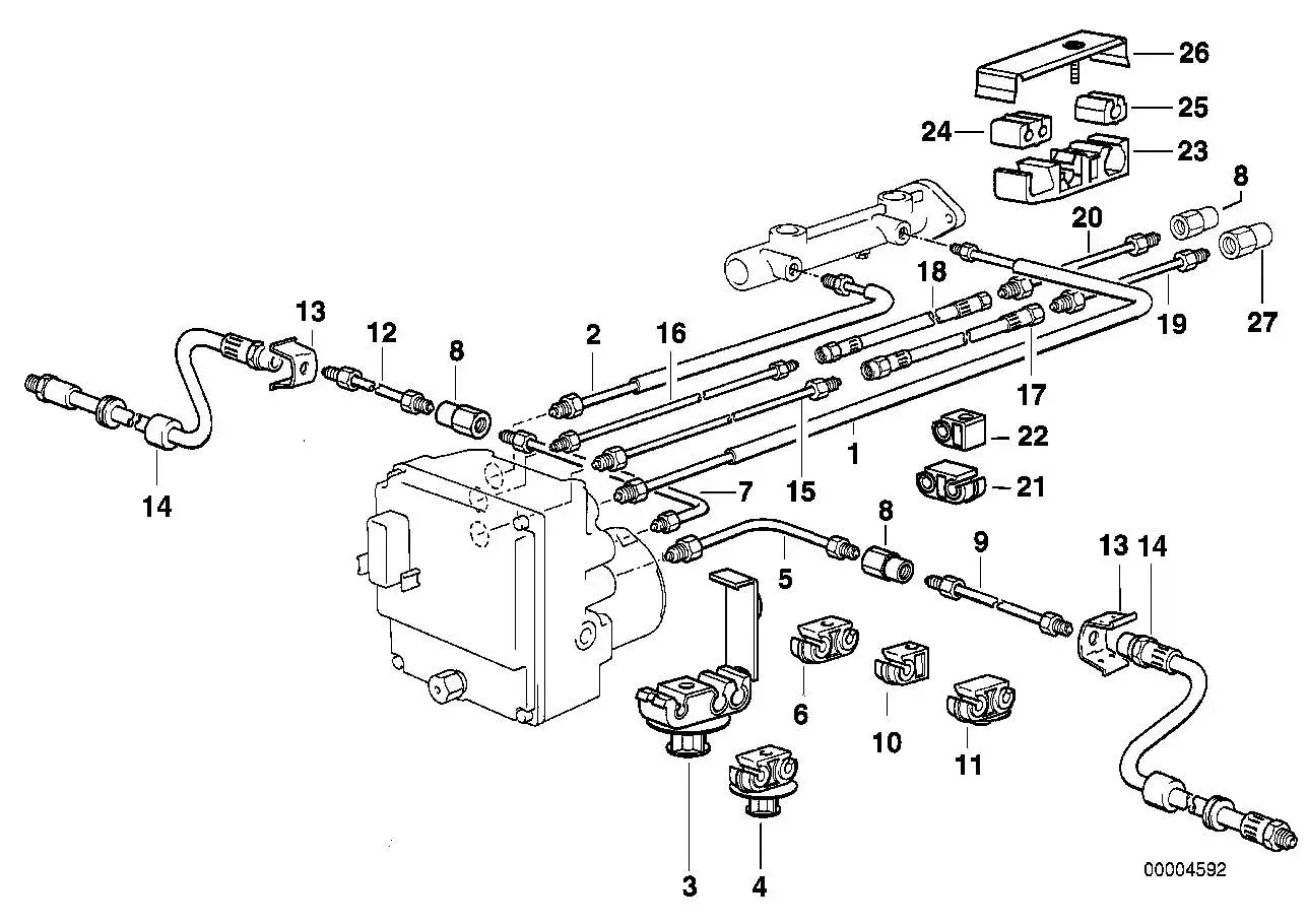 BMW Rohrleitung E12 E21 E38 34326755551 - Bildposition 16