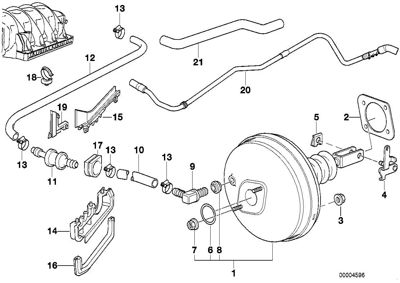 BMW Unterdruckschlauch E38 34301162834 - Bildposition 12
