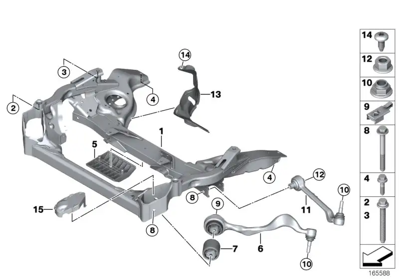 BMW Querlenker rechts E89 31126786204 - Bildposition 11