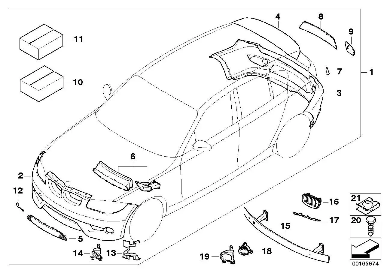 BMW Halteleiste links E81 E82 E87 E88 51768045443 - 1er E81, 1er