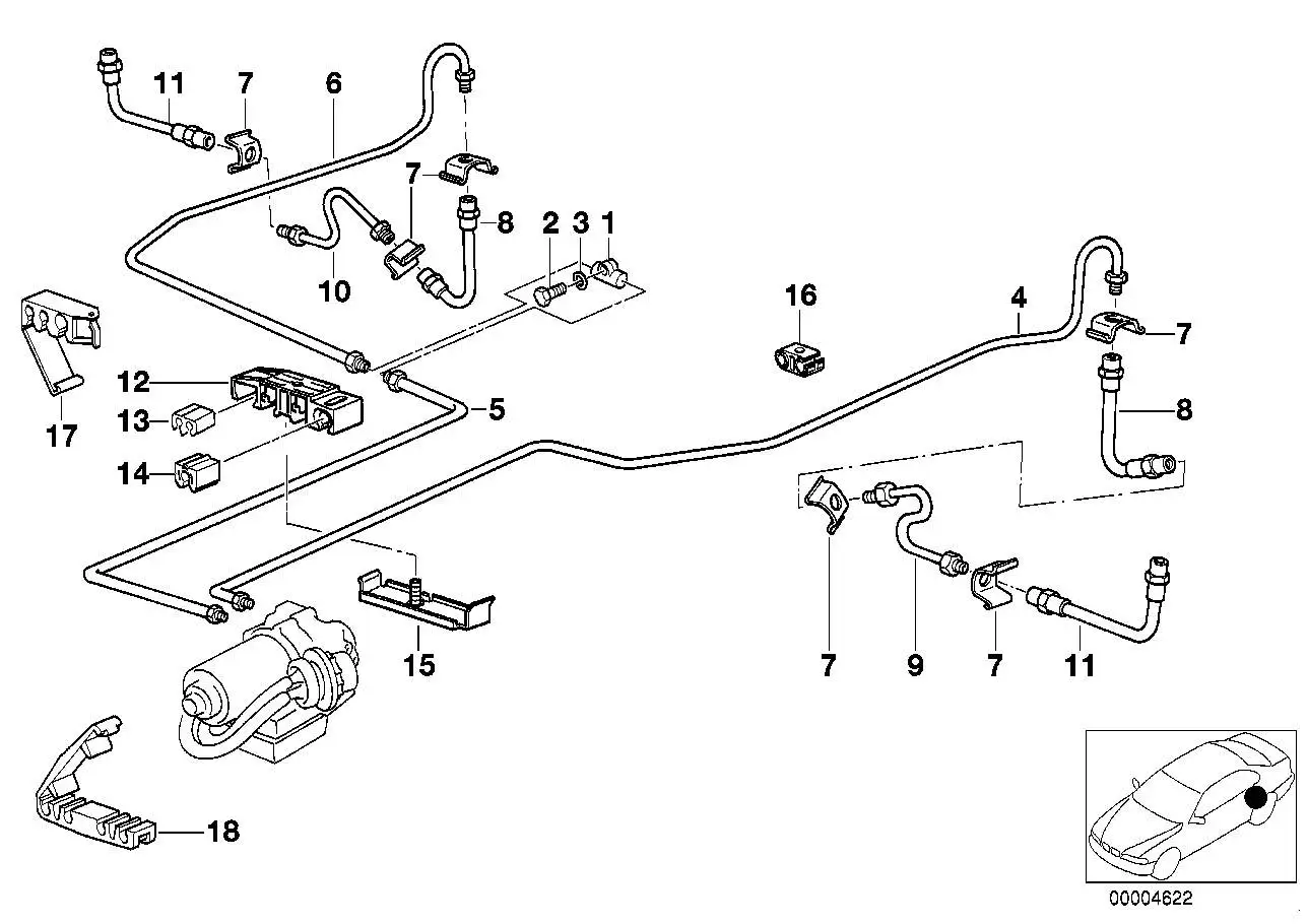 BMW Rohrleitung E36 34306755789 - Bildposition 04