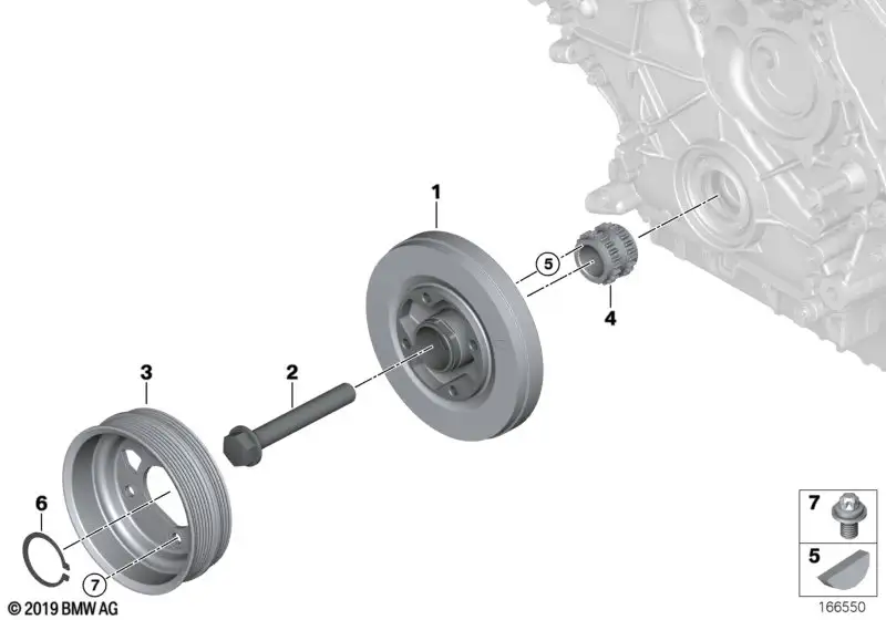 BMW Riemenscheibe E70 E71 F01 F02 F04 F06 F07 F10 F11 F12 F13 F15