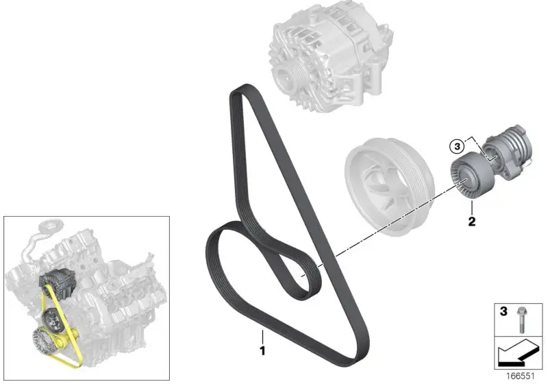 BMW Sechskantschraube E39 E46 E53 E60 E61 E63 E64 E65 E66 E70 E71