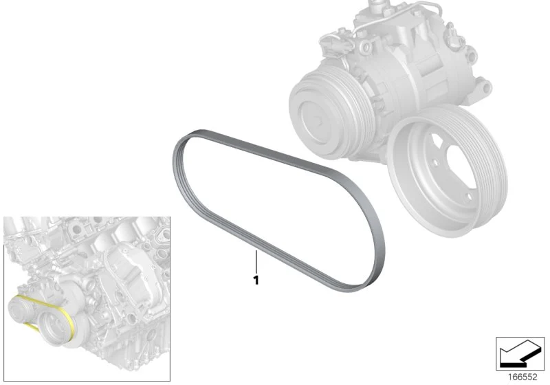 BMW Keilrippenriemen E70 E71 F01 F02 F06 F07 F10 F11 F12 F13 F15 F16 F85 F86 11287631825