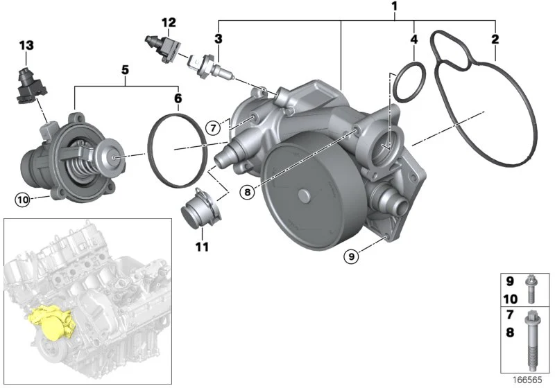 BMW Torxschraube E70 E71 E72 F01 F02 F04 F06 F07 F10 F11 F12 F13 F15 F16 F85 F86 F90 F91 F92 F93 F95 F96 G05 G06 G07 G11 G12 G14 G15 G16 G30 07129905939