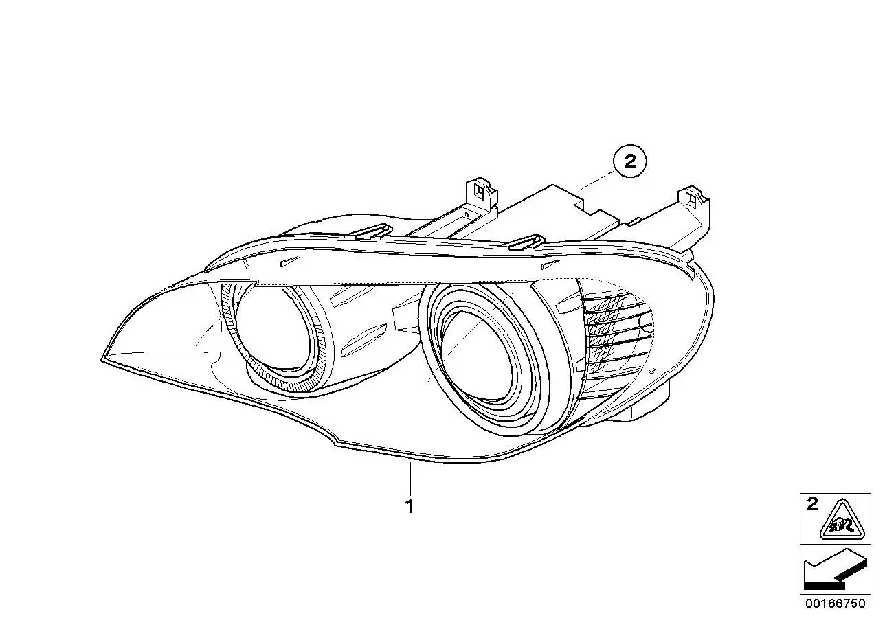 BMW Scheinwerfer links E70 63127278045 - X5 E70