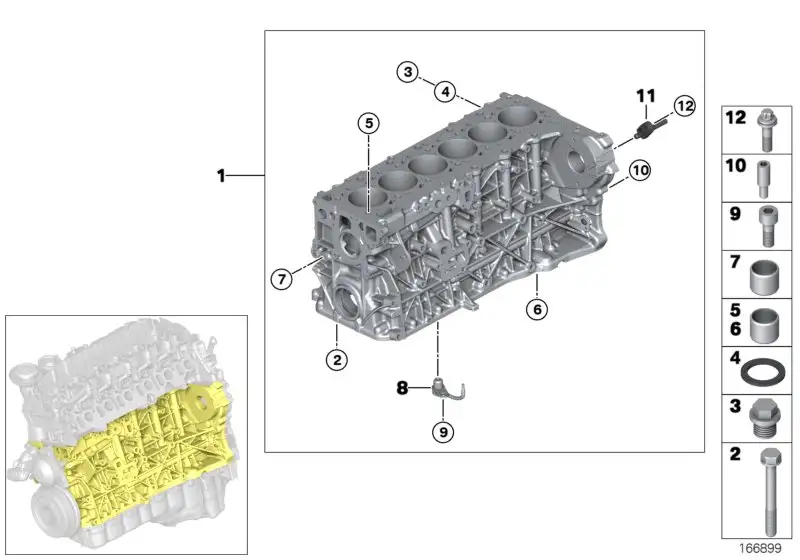 BMW ISA-Schraube A40 A67 A73 E46 E53 E60 E61 E63 E64 E65 E66 E70