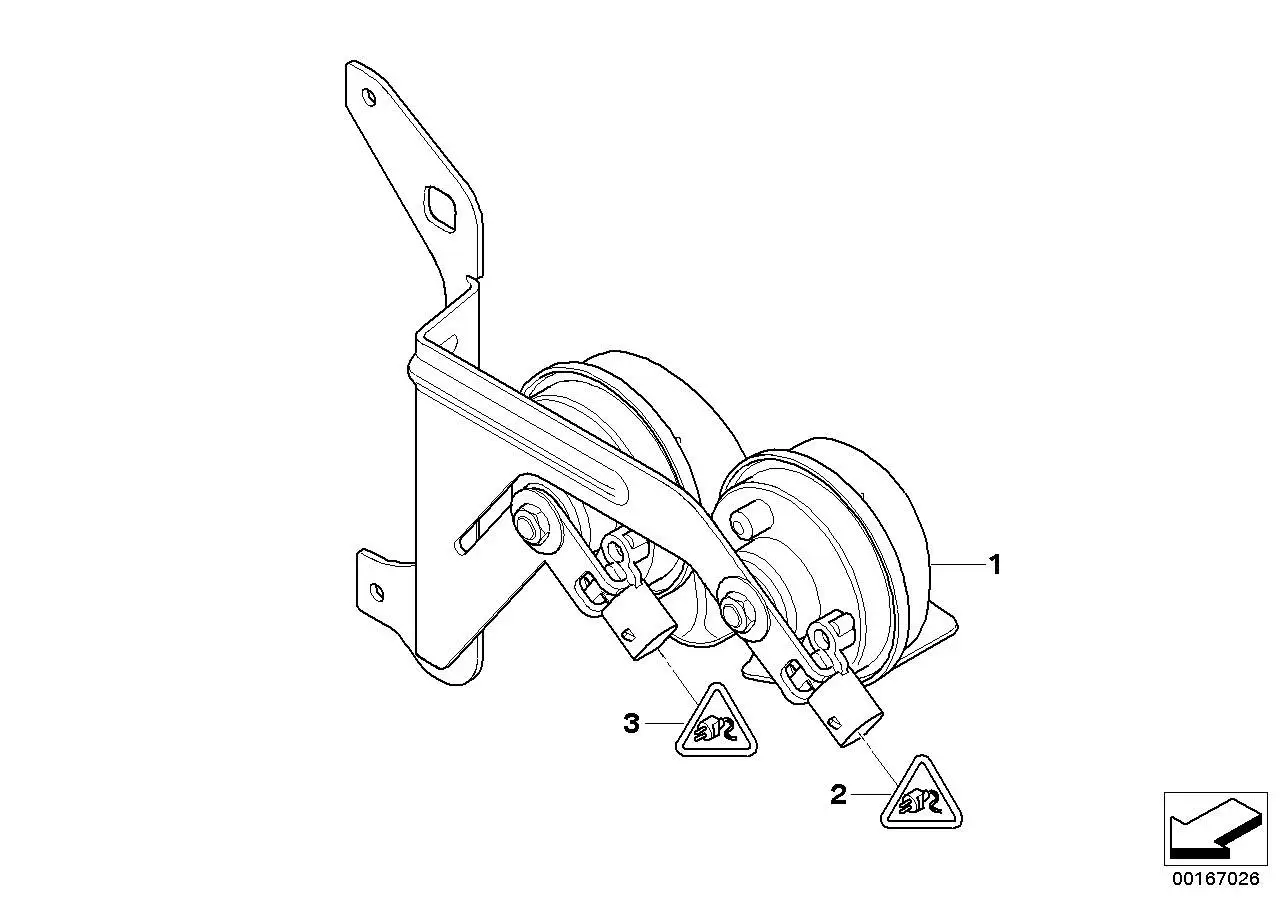 BMW Halter mit Fanfaren E82 E88 61337192551 - Bildposition 01