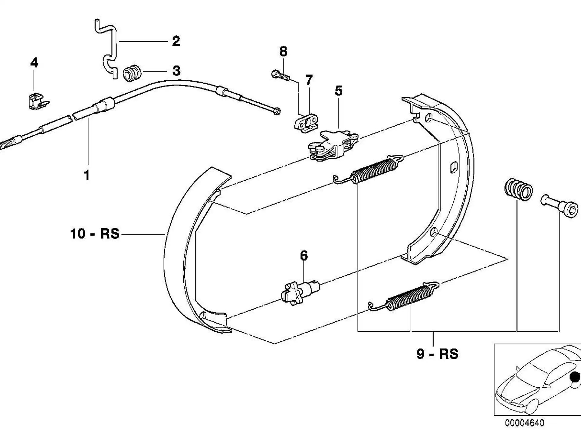 BMW Halter Handbremsbowdenzug E39 34411166018