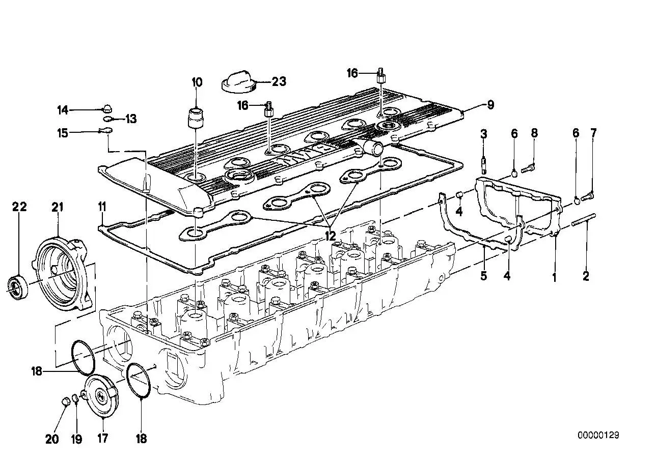 BMW Dichtung asbestfrei E24 E34 11121312172 - Bildposition 11