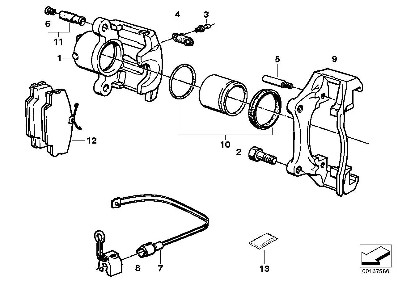 BMW Dichtungssatz Bremssattel E30 34111157043