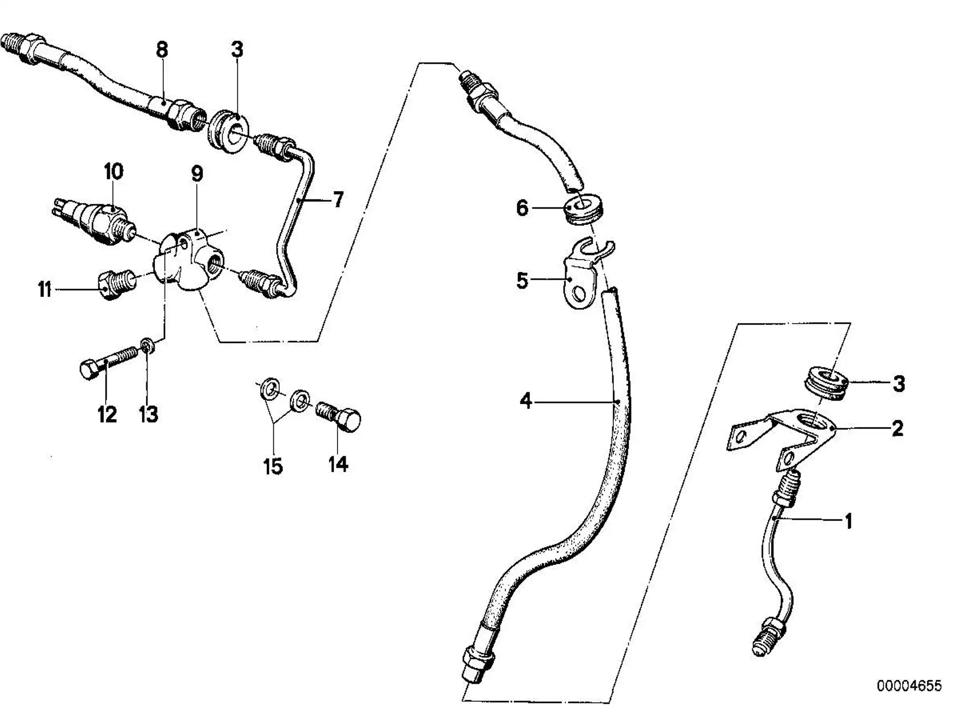 BMW Bremsleitung links R45 R45T R65 R65T 34321238257