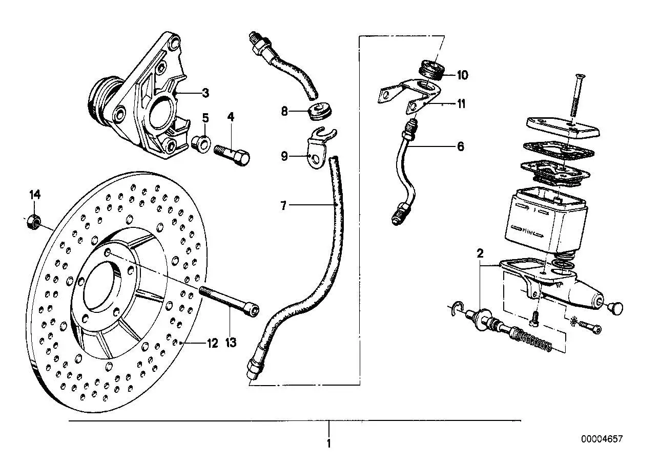 BMW Schlauchhalter R45 R45T R65 R65T 34321237255 - 248 / Bildposi