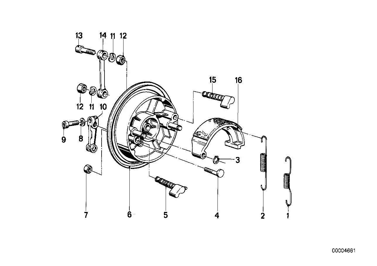 BMW Bremsbacke asbestfrei R50 R60 R75 34112311079