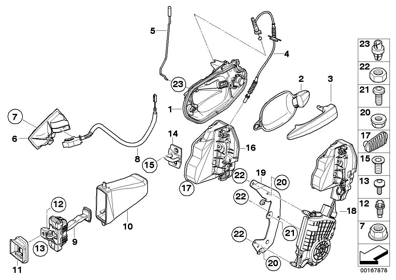BMW Griffbügel grundiert links E60 E61 E63 E64 51216961443