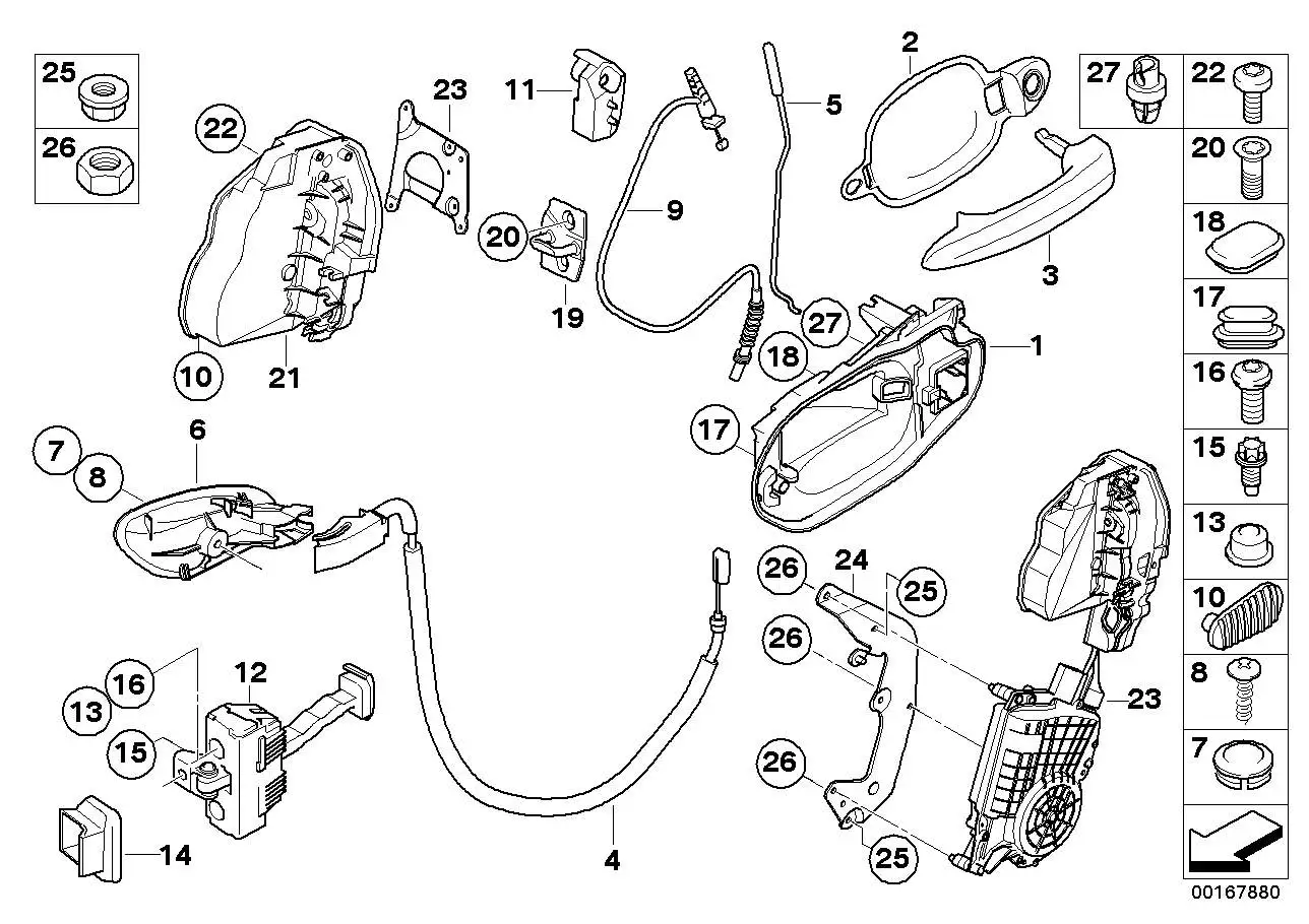 BMW Türöffner innen links E63 E64 51416974179