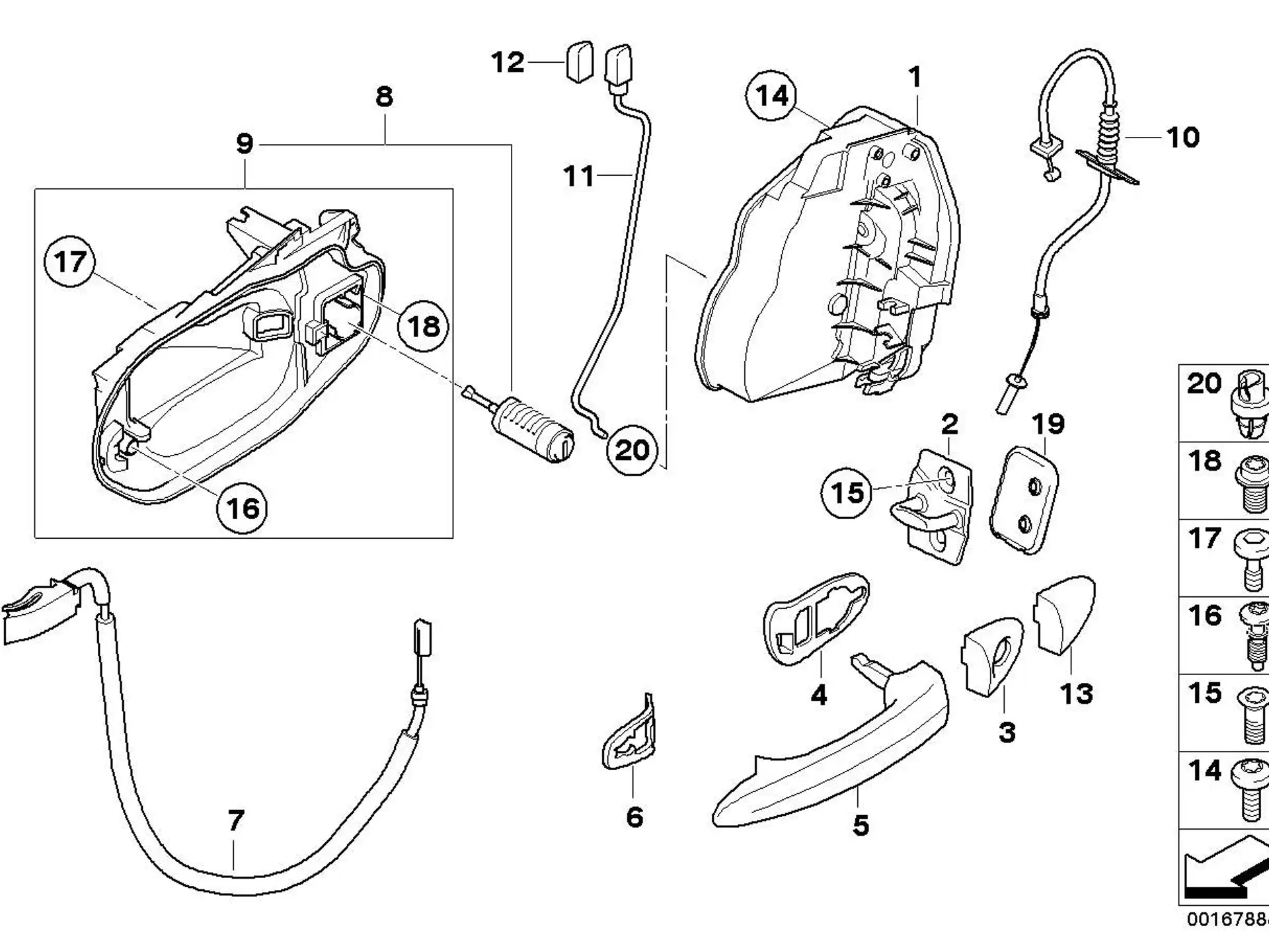 BMW Bowdenzug Türöffner vorne E83 51203330985