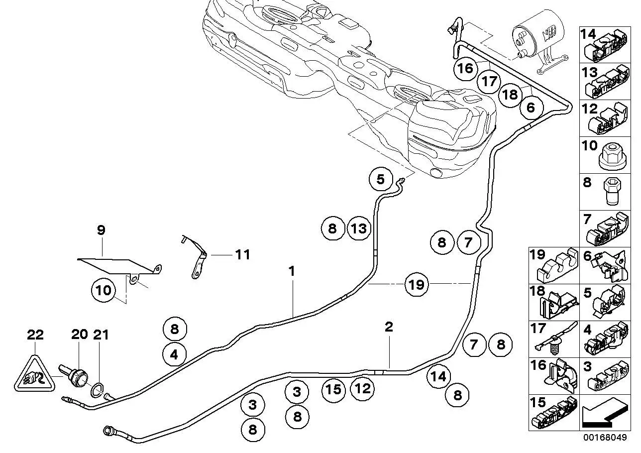 BMW Clip E90 E91 E92 E93 16127169276 - 3er