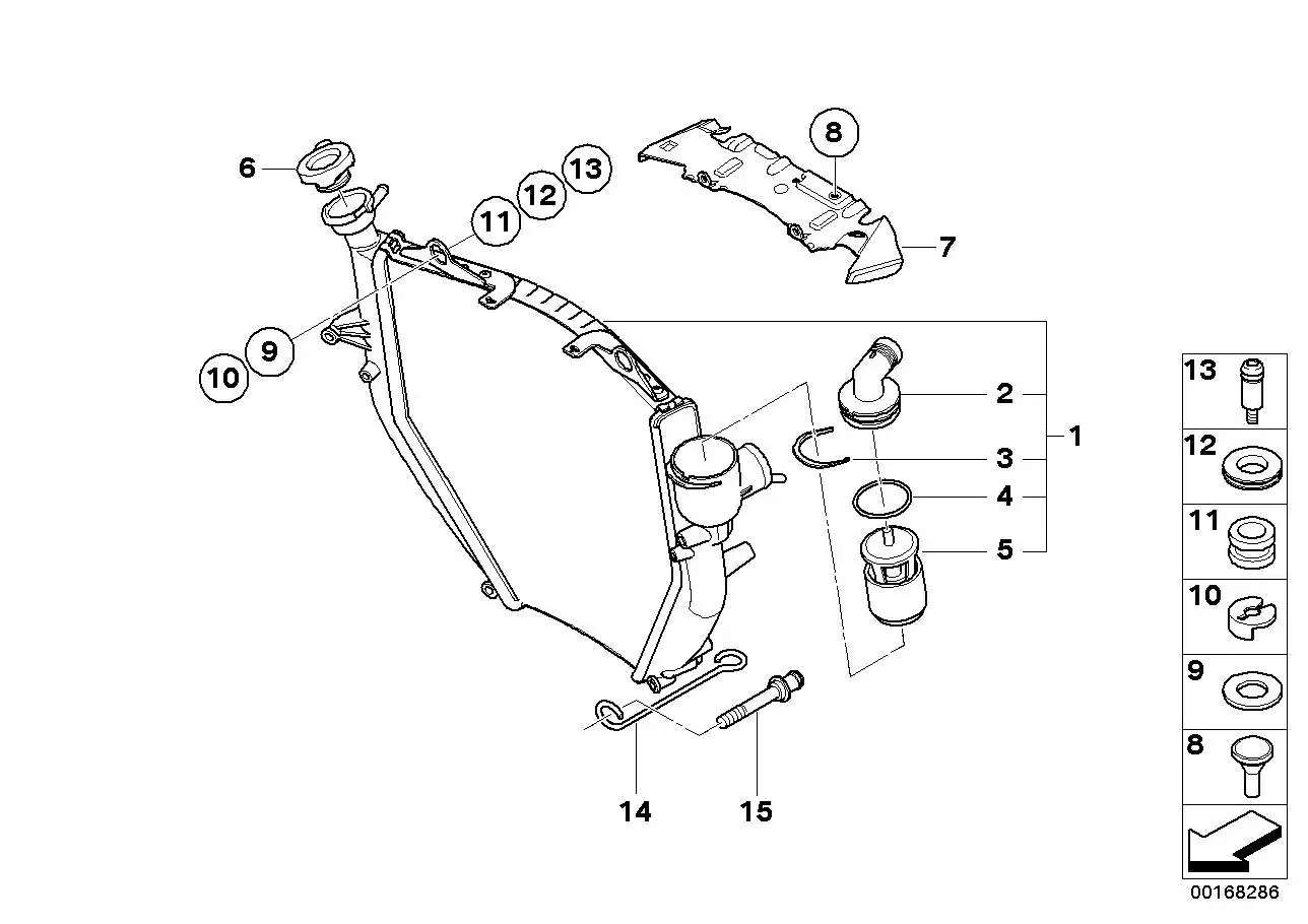 BMW Befestigungselement 17117672749 - Bildposition 15