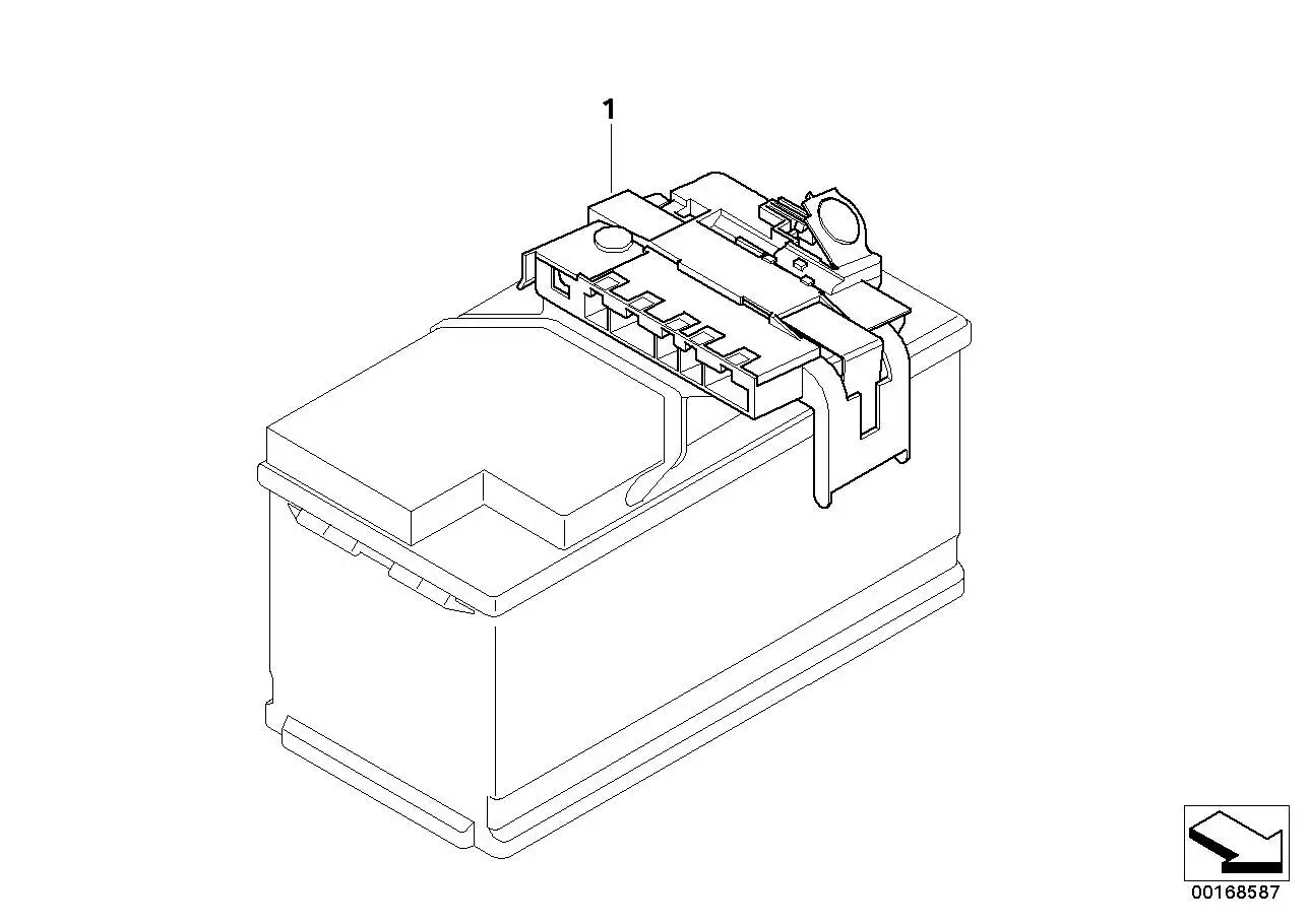 BMW Stromverteiler mit Sicherung E70 E71 61149178962 - Bildpositi