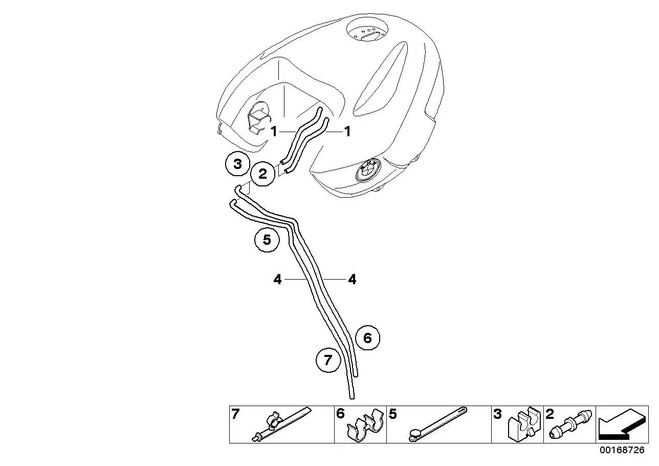 BMW Meterware Schlauchleitung E53 K02 K03 K16 K21 K22 K23 K25 K26