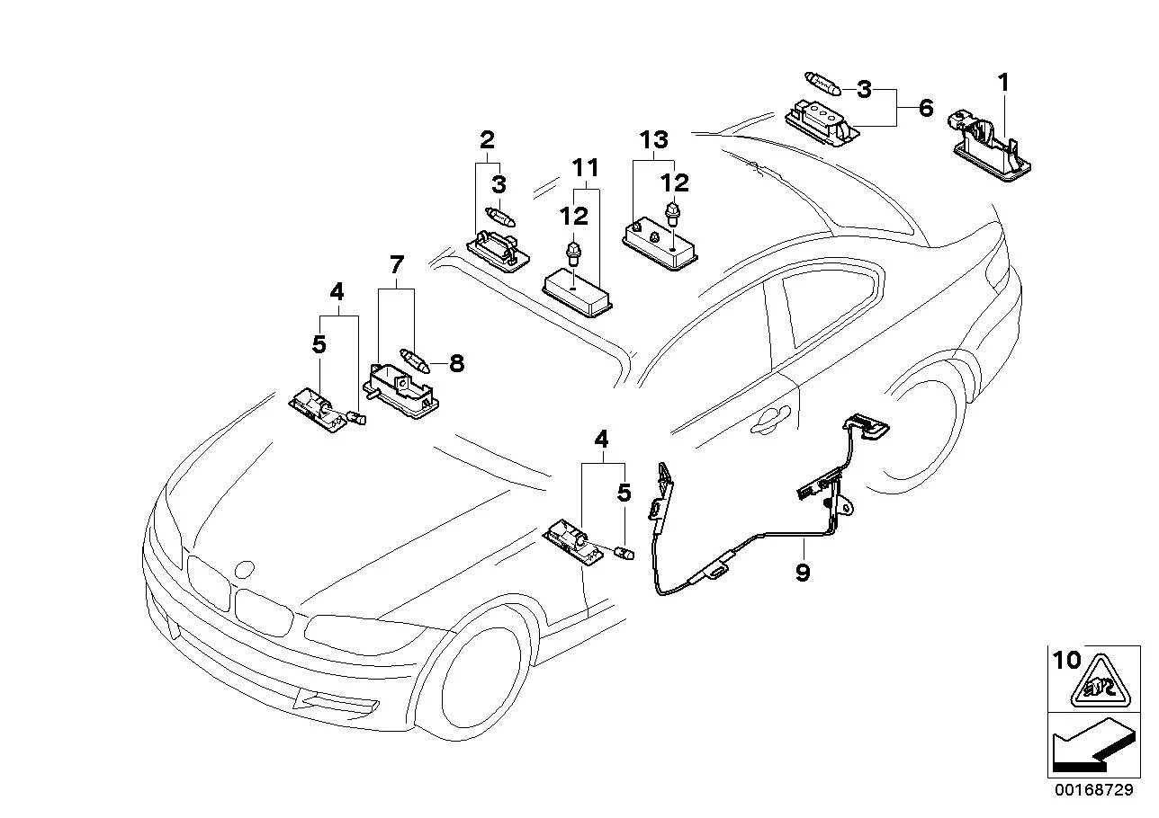 BMW Spiegelleuchte E88 E93 F33 F83 63316966491