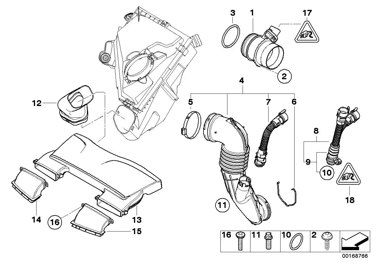 BMW Luftkanal E82 E84 E88 E90 E91 E92 E93 13717798876