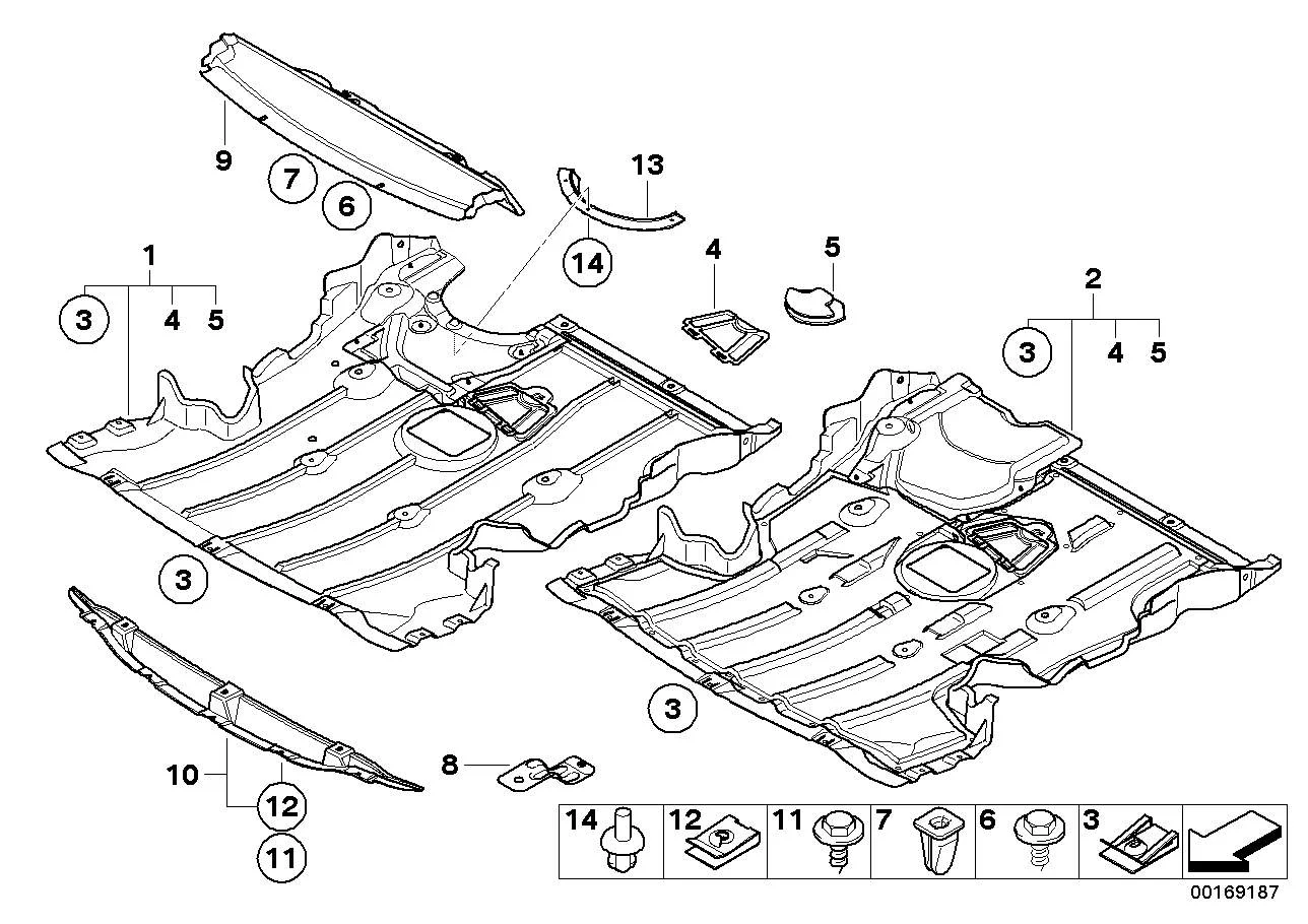 BMW Halter Motorraumabschirmung E81 E82 E84 E87 E90 E91 E92 E93 51757128501