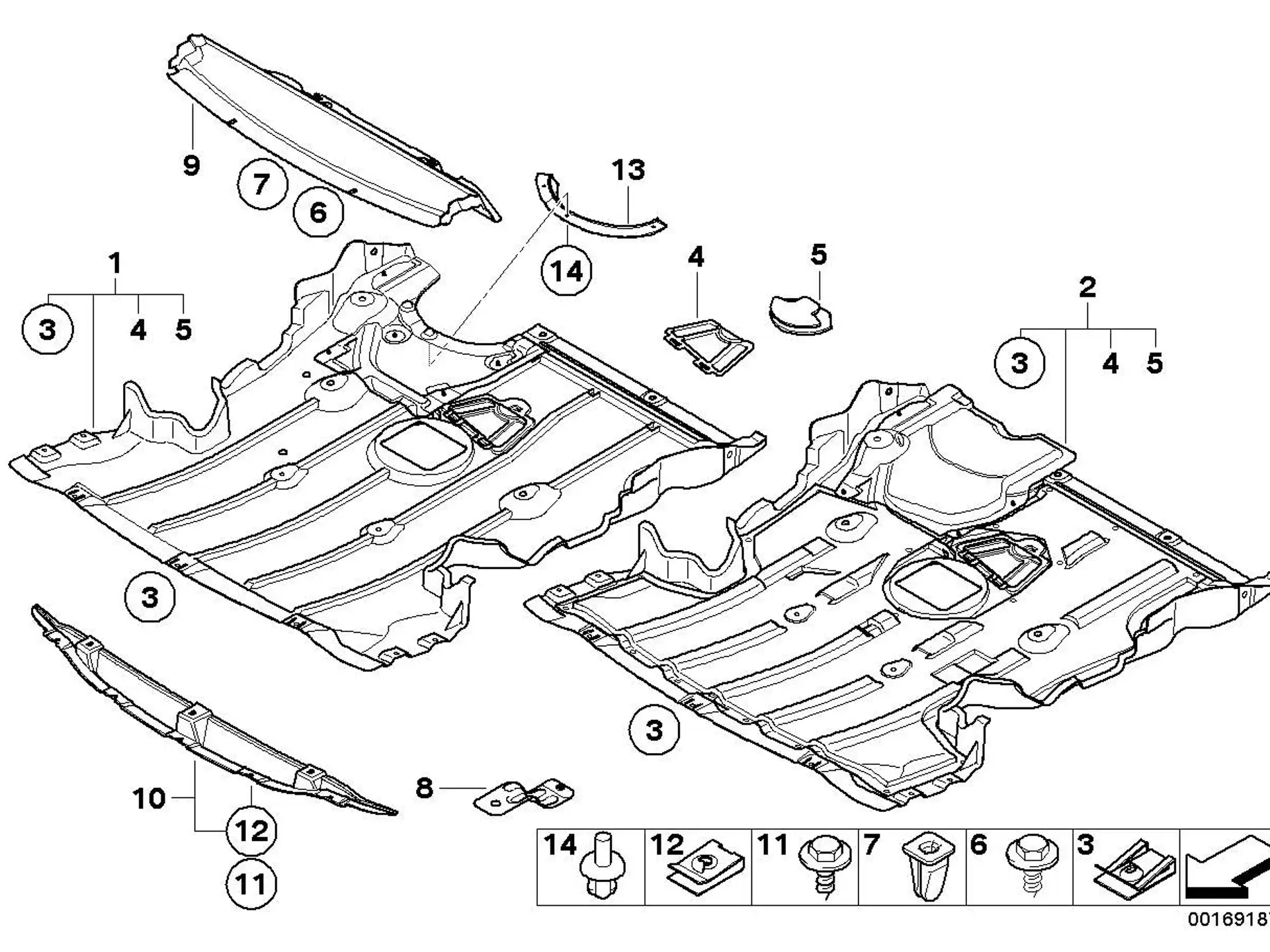 BMW Halter Motorraumabschirmung E81 E82 E84 E87 E90 E91 E92 E93 51757128501