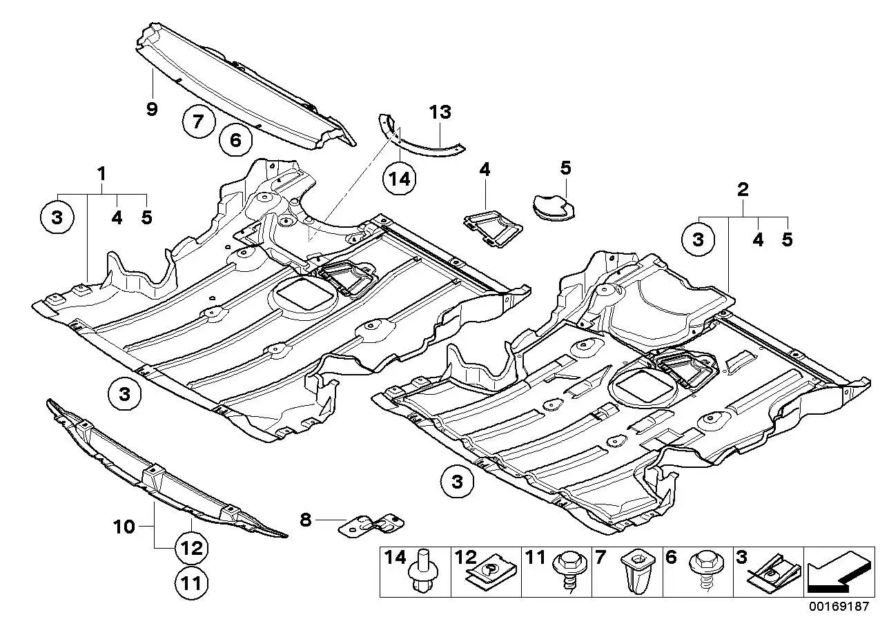 BMW Halter Motorraumabschirmung E81 E82 E84 E87 E90 E91 E92 E93 5