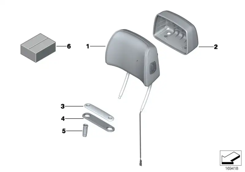 BMW Kopfstütze Komfort Leder F01 F02 F04 F07 F10 F11 52109177012