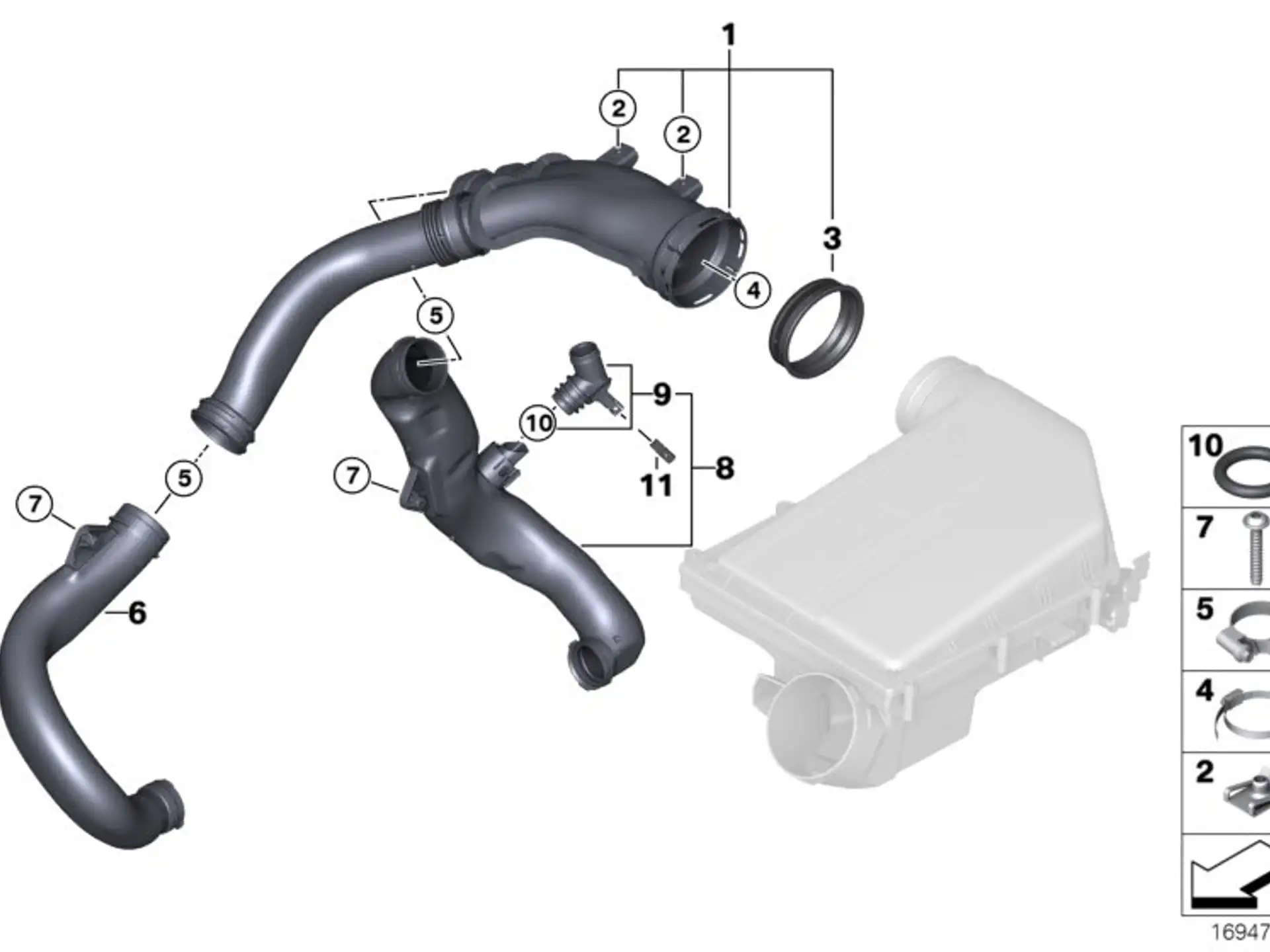 BMW Luftführung E71 F01 F02 13717571348