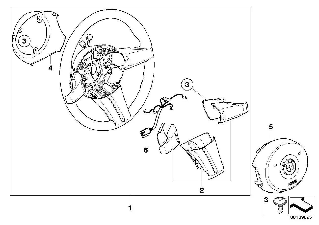 BMW Sportlenkrad Airbag Leder E85 E86 32306784840