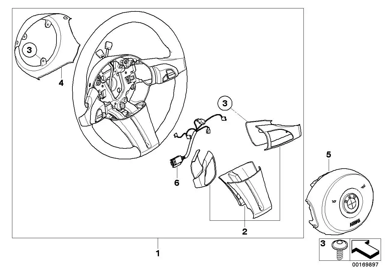 BMW Sportlenkrad Airbag Leder Multifunktion E85 32306763532
